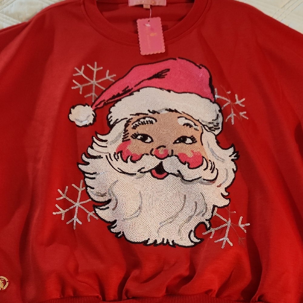 SEQUINED SANTA CHRISTMAS SWEATER